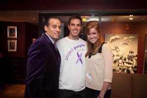 The Nicolets with Project Purple founder, Dino Verrelli