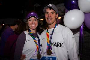 Meg and Mark after finishing the New York City Marathon