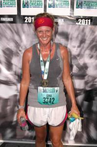 Runner Gina Bellar, following the Chicago Half-Marathon