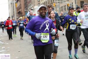 Roodley running the NYC half-marathon