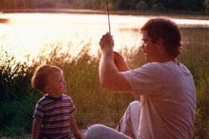 Phil & his father fishing