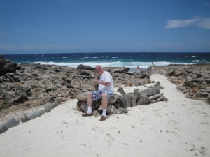 Joe Praught, enjoying a day at the beach. 