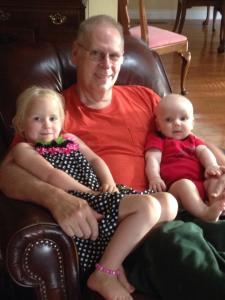 Jaclyn's father with Aspen and Rowan