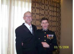 Jill's father, Jon, and brother, Eric. Both men are Marines.