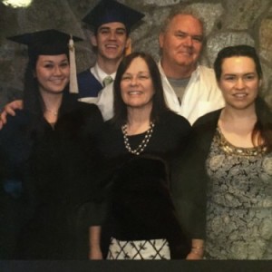 The Praught family at Carolyn's graduation