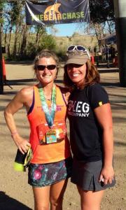 Tonia & Vanessa at the Bear Chase Trail Race in 2014