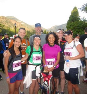 Diane with her friends at the start of the Pikes Peak Ascent.