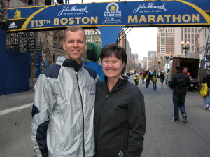 Howard & Myra at the Boston Marathon