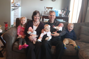 Myra & Howard with their grandchildren 