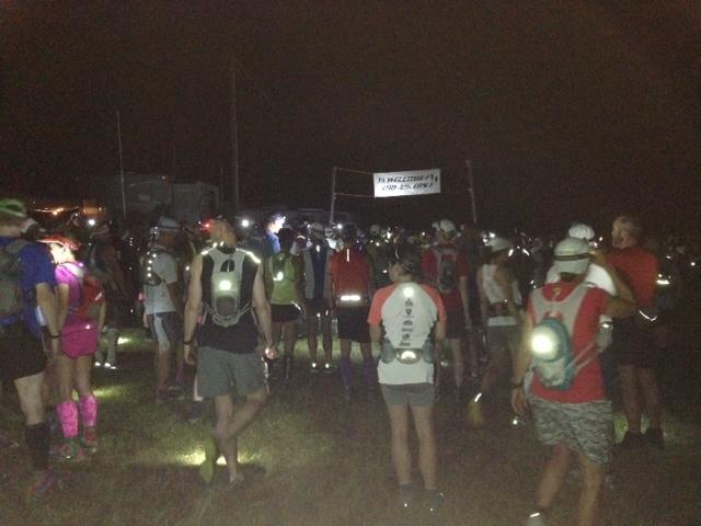 At the 4 am start of the Vermont 100 mile endurance race.