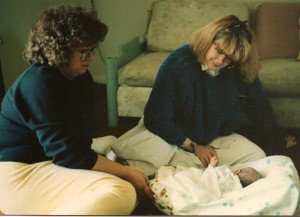 Baby Liz with her Mamaw and mama.