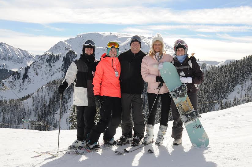 The Wylie family on a ski/snowboard trip