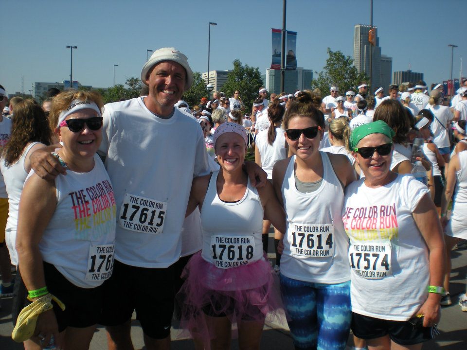 Nancy, Jeff, Elli, Katie & Sharon at the Color Run