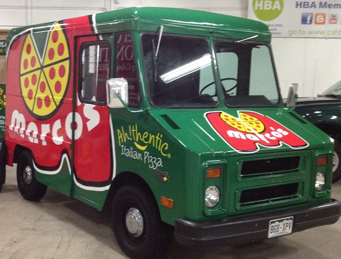 Marco's Pizza truck, Basil, made a special appearance. 