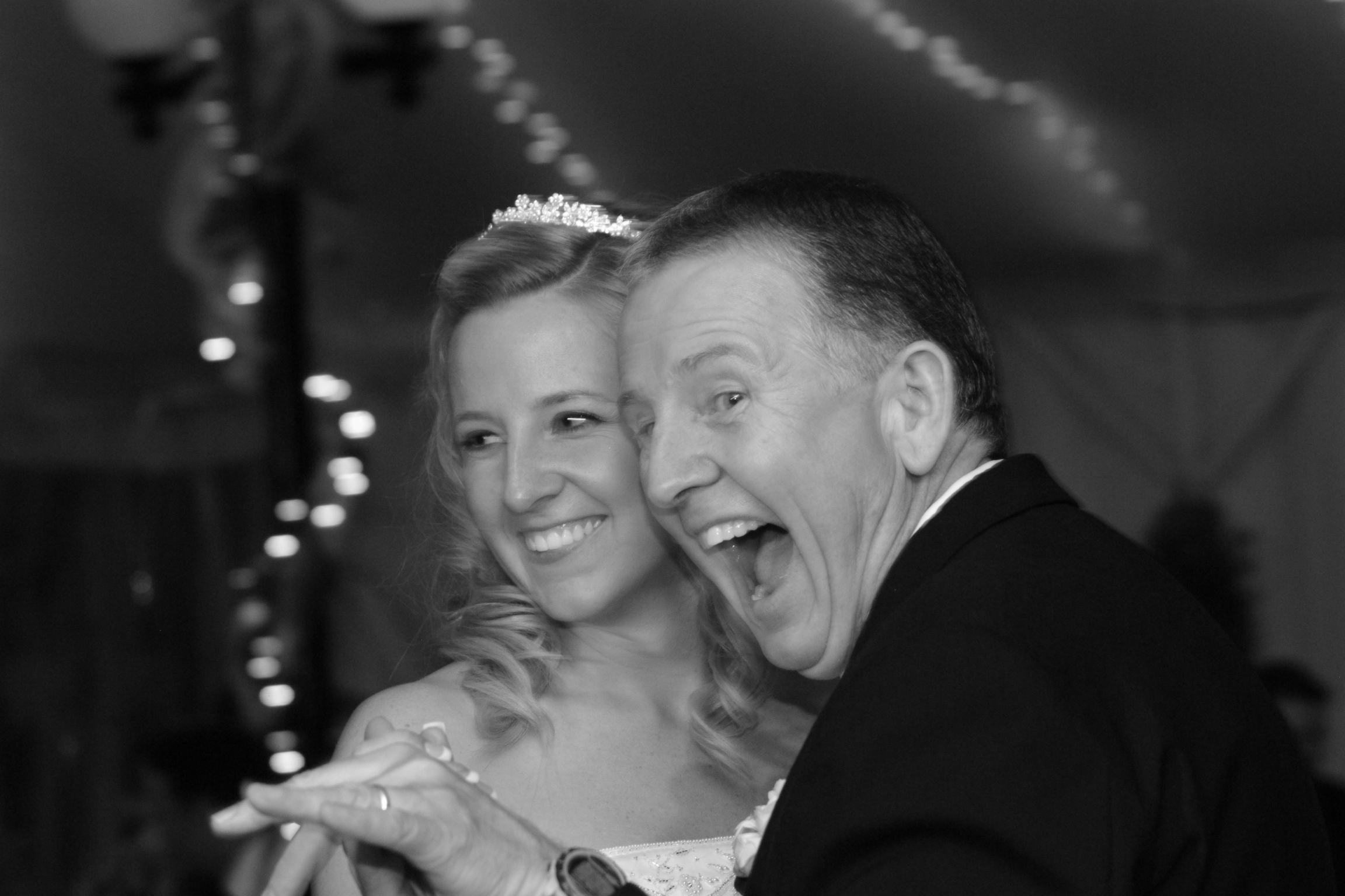Christine with her dad on her wedding day.