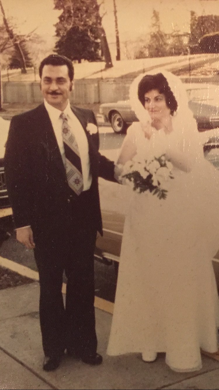 George and Maani Memari on their wedding day in 1975.
