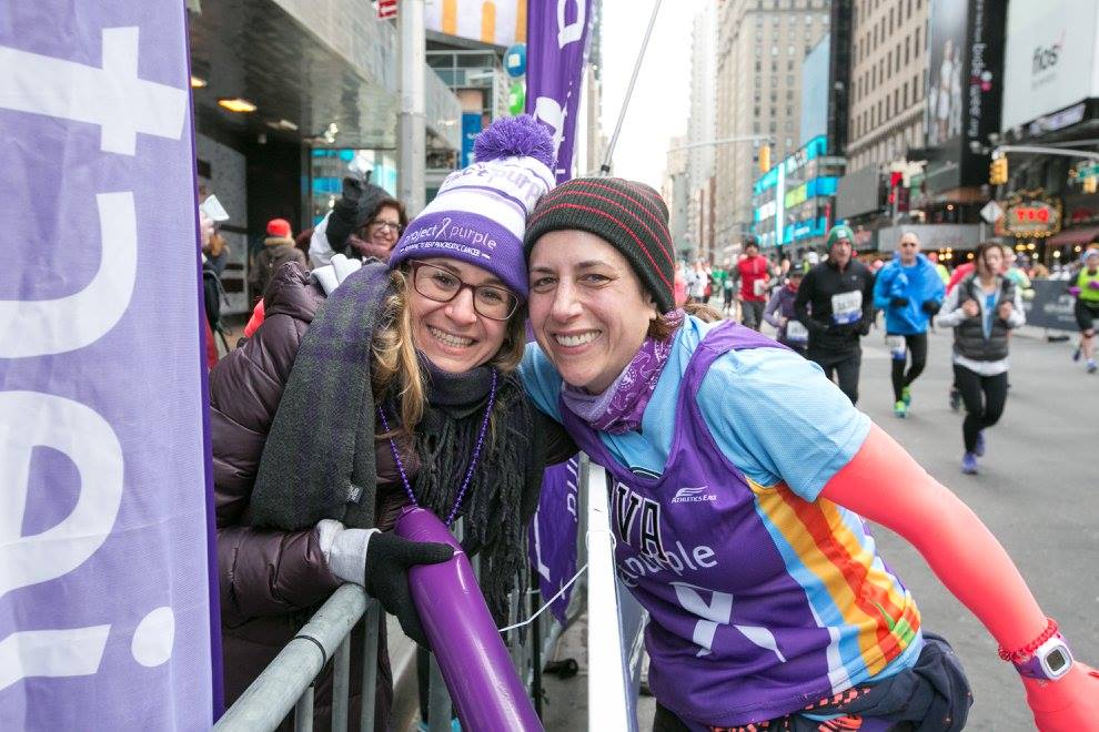 Stacey Clark with Project Purple Runner Tova Markowitz