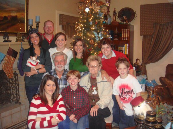 Jennifer's extended family. M.A. is center, left.