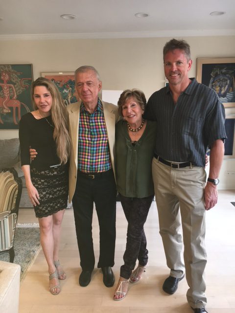 Lisa, with her father Michael, mother Draga and husband Joe.