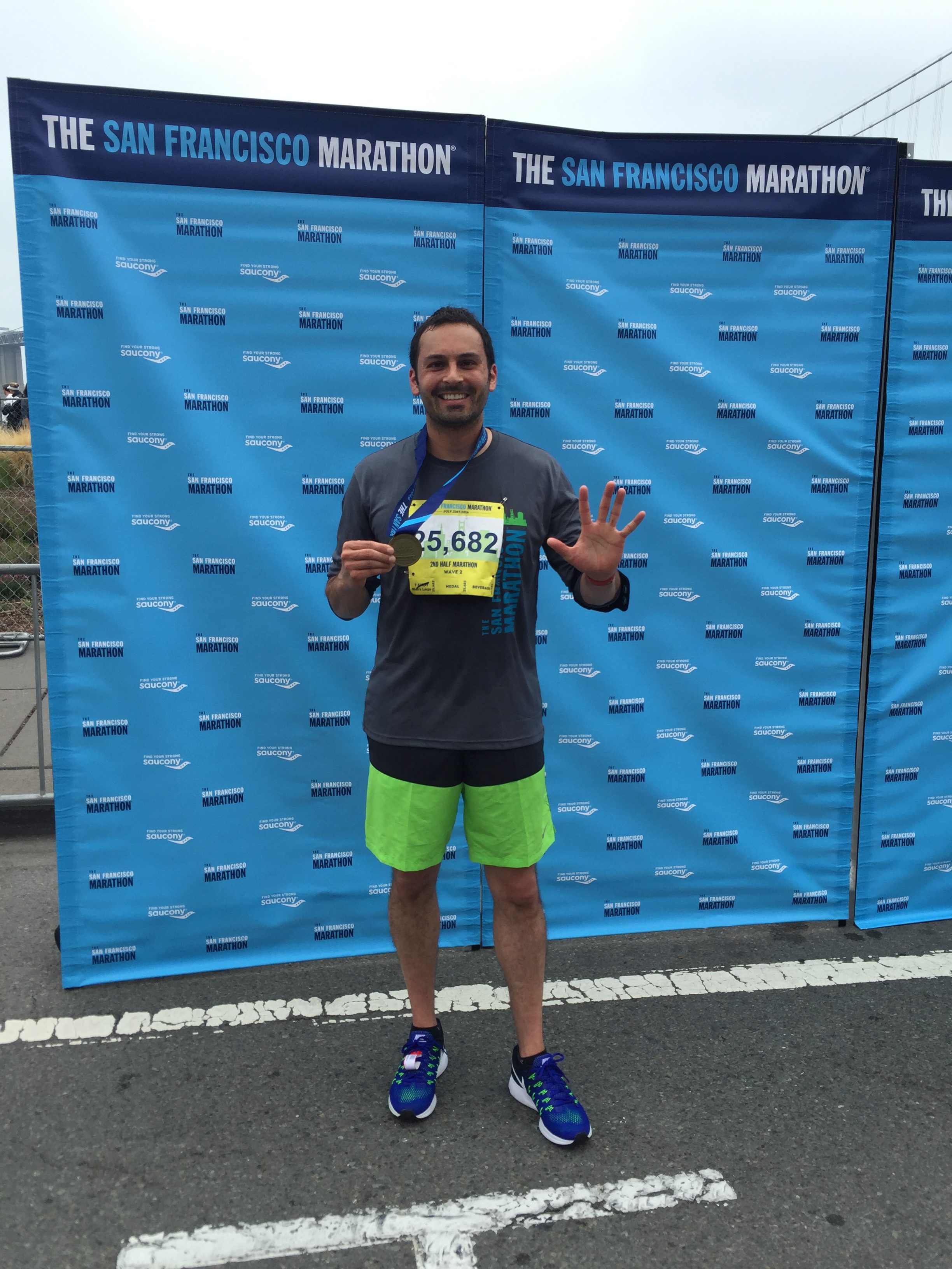 Amir at the San Francisco half-marathon