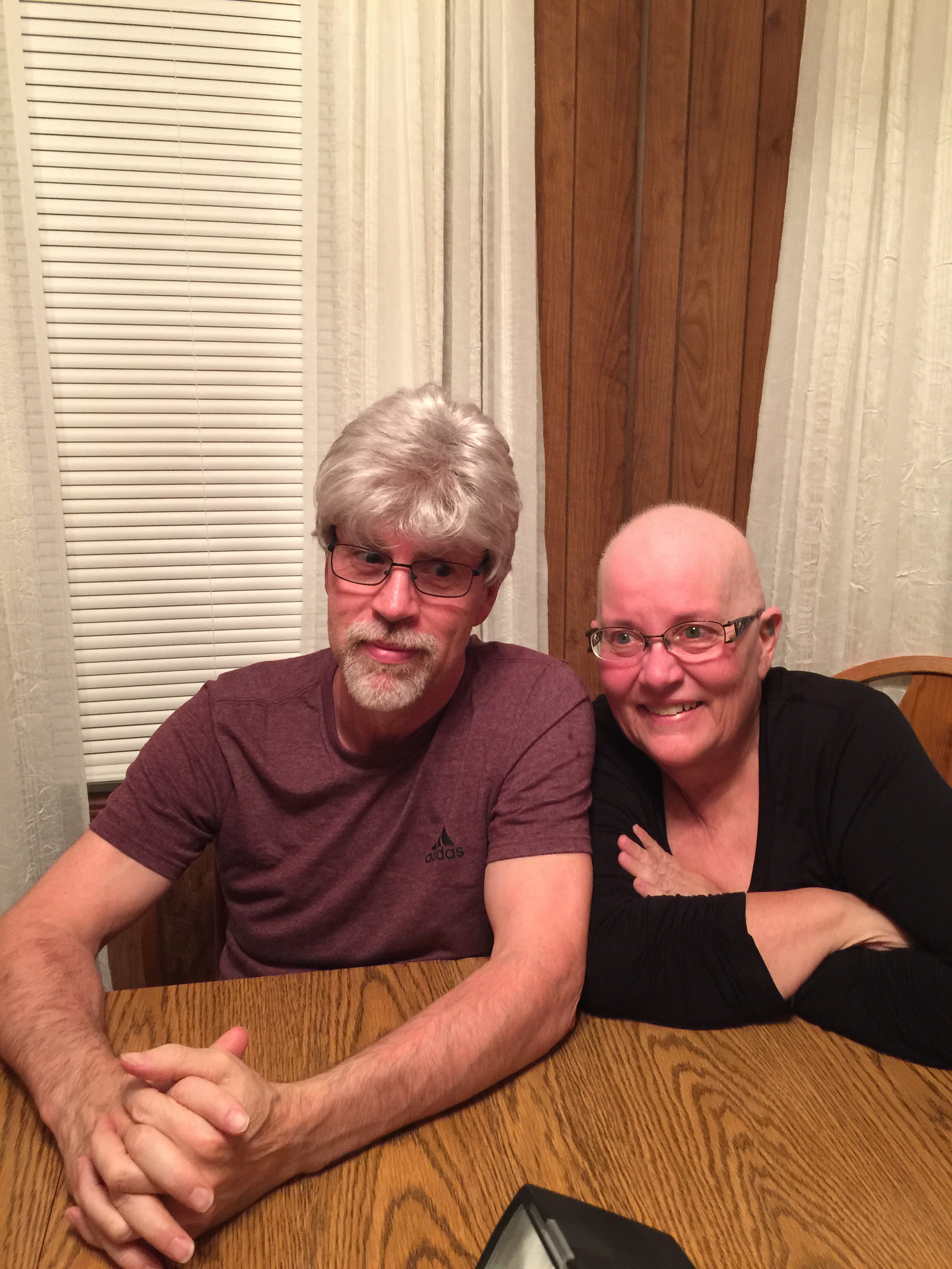 Dennis with his sister shortly after her diagnosis