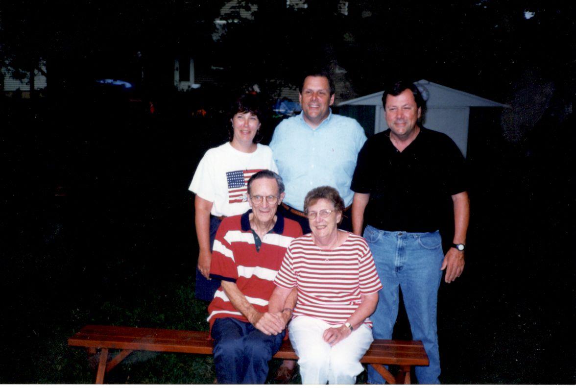 The Wetjen family. Front: John and Marilyn. Back: Lorraine and brothers John and Tom